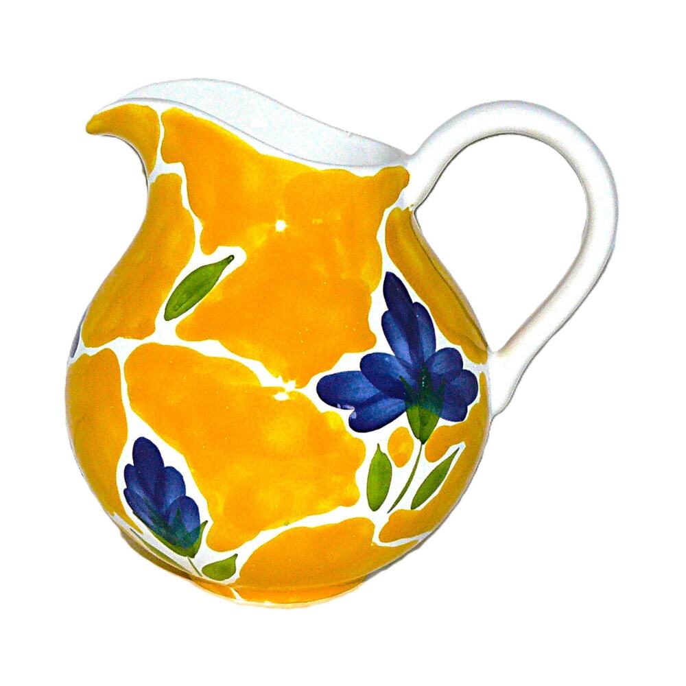 Vintage Dansk St Tropez Portugal Hand-Painted Pitcher Creamer Sugar Bowl w Lid - Picture 2 of 10